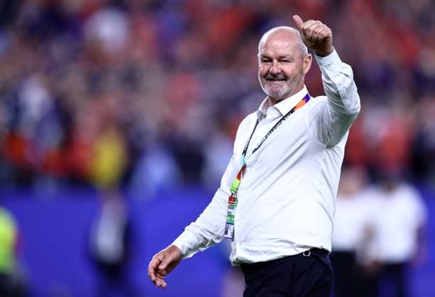 Scotland manager Steve Clarke celebrates at full time Haiti v Scotland, 2026 FIFA World Cup, WM, Weltmeisterschaft, Fussball Group C, Football, Boston Stadium, Foxborough, Massachusetts, USA - 13 Jun 2026Foxborough Boston Stadium Massachusetts (MA) United States of America EDITORIAL USE ONLY No use with unauthorised audio, video, data, fixture lists, club league logos or live services. Online in-match use limited to 120 images, no video emulation. No use in betting, games or single club league player publications.  Copyright: xMichaelxZemanek Shutterstockx 16924167br