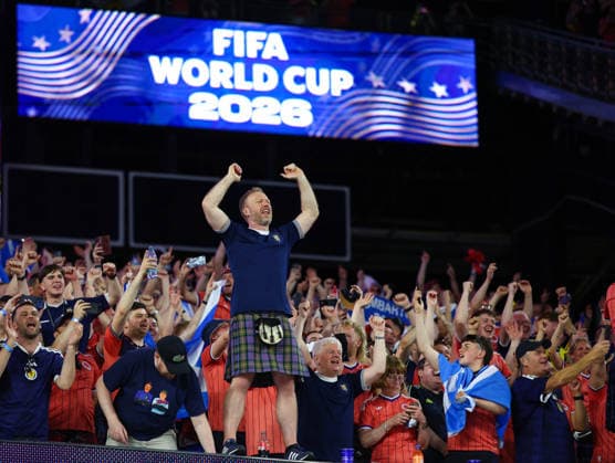 FIFA World Cup, WM, Weltmeisterschaft, Fussball 2026: Haiti v Scotland BOSTON, USA - 13th June 2026: Scotland fans celebrate after the FIFA World Cup 2026 Group C match between Haiti and Scotland at Boston Stadium Boston Boston Stadium Canada Copyright: xCraigxMercerx xPeakxActionxPhotosx