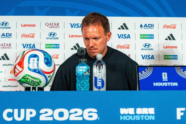 FIFA Fussball Weltmeisterschaft 2026, Pressekonferenz vor dem Spiel Deutschland vs. Curacao mit Trainer Julian Nagelsmann und Aleksandar Pavlovic am 13.06.2026 im NRG Stadium in Houston, Texas *** FIFA World Cup 2026, Press conference before the match Germany vs Curacao with coach Julian Nagelsmann and Aleksandar Pavlovic on 13 06 2026 at NRG Stadium in Houston, Texas Copyright: xBahhoxKarax