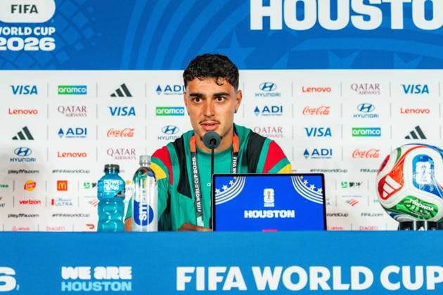 FIFA Fussball Weltmeisterschaft 2026, Pressekonferenz vor dem Spiel Deutschland vs. Curacao mit Trainer Julian Nagelsmann und Aleksandar Pavlovic am 13.06.2026 im NRG Stadium in Houston, Texas