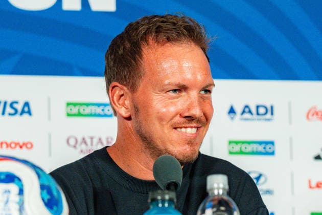FIFA Fussball Weltmeisterschaft 2026, Pressekonferenz vor dem Spiel Deutschland vs. Curacao mit Trainer Julian Nagelsmann und Aleksandar Pavlovic am 13.06.2026 im NRG Stadium in Houston, Texas *** FIFA World Cup 2026, Press conference before the match Germany vs Curacao with coach Julian Nagelsmann and Aleksandar Pavlovic on 13 06 2026 at NRG Stadium in Houston, Texas Copyright: xBahhoxKarax