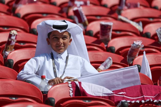 A fan watches the Group B match between Qatar and Switzerland at the 2026 FIFA World Cup, WM, Weltmeisterschaft, Fussball at Levi s Stadium in Santa Clara, United States, 13 June 2026. FIFA World Cup 2026 - Group B - Qatar vs Switzerland ACHTUNG: NUR REDAKTIONELLE NUTZUNG  Copyright: xMiguelxGuitierrezx GR6126 20260613-55020588812_1 FIFA World Cup 2026 - Group B - Qatar vs Switzerland !ACHTUNG: NUR REDAKTIONELLE NUTZUNG!  Copyright: xIMAGO MiguelxGuitierrezx imago images 0859050690 0859050690st
