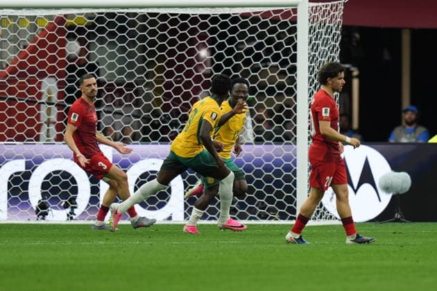 Australia v Turkiye - FIFA World Cup, WM, Weltmeisterschaft, Fussball 2026 - Group D VANCOUVER, CANADA - JUNE 13: Nestory Irankunda (17) of Australia celebrates after scoring a goal during the 2026 FIFA World Cup First Stage Group D match between Australia and Turkiye at BC Place Stadium in Vancouver, Canada on June 13, 2026. Ercin Erturk Anadolu British Columbia Canada. Editorial use only. Please get in touch for any other usage.  Copyright: x2026xAnadoluxErcinxErturkx