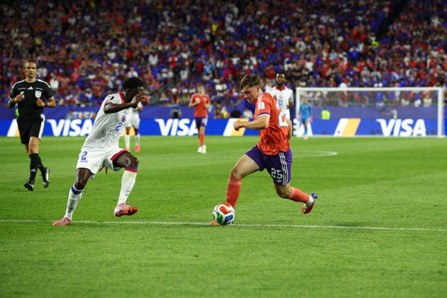FIFA World Cup, WM, Weltmeisterschaft, Fussball 2026: Haiti v Scotland BOSTON, USA - 13th June 2026: Findlay Curtis of Scotland in action during the FIFA World Cup 2026 Group C match between Haiti and Scotland at Boston Stadium Boston Boston Stadium Canada Copyright: xCraigxMercerx xPeakxActionxPhotosx