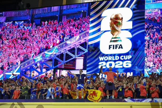 FIFA World Cup, WM, Weltmeisterschaft, Fussball 2026: Haiti v Scotland BOSTON, USA - 13th June 2026: Scotland fans celebrate after the FIFA World Cup 2026 Group C match between Haiti and Scotland at Boston Stadium (Credit: Craig Mercer Alamy Live News) Boston Boston Stadium Canada Copyright: xCraigxMercerx xPeakxActionxPhotosx