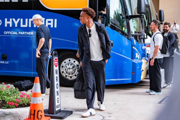 FIFA Fussball Weltmeisterschaft 2026, Ankunft der deutschen Nationalmannschaft DFB am Teamhotel (Inter Continental) am 13.06.2026 in Houston, Texas Assan Ouedraogo
