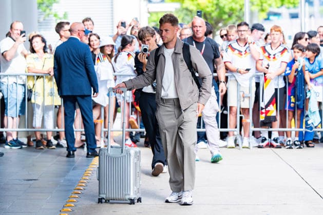 FIFA Fussball Weltmeisterschaft 2026, Ankunft der deutschen Nationalmannschaft DFB am Teamhotel (Inter Continental) am 13.06.2026 in Houston, Texas Joshua Kimmich
