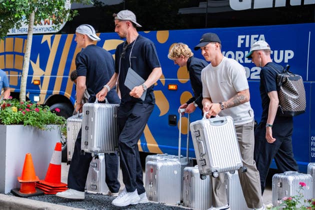 FIFA Fussball Weltmeisterschaft 2026, Ankunft der deutschen Nationalmannschaft DFB am Teamhotel (Inter Continental) am 13.06.2026 in Houston, Texas Kai Havertz, Angelo Stiller, Nico Schlotterbeck