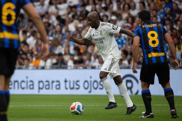 June 13, 2026, Madrid, Spain: Claude Makelele of Real Madrid Leyendas is seen in action during the Corazon Classic Match 2026 football match between Real Madrid Leyendas and Inter Legends at Santiago Bernabeu stadium. Final score; Real Madrid Leyendas 2:1 Inter Legends Madrid Spain - ZUMAs197 20260613_aaa_s197_541 Copyright: xDavidxCanalesx