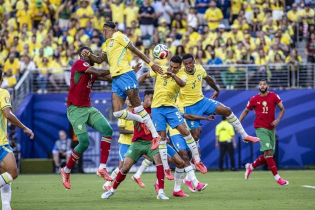 RECORD DATE NOT STATED match between Brazil and Morocco for the 2026 FIFA World Cup, WM, Weltmeisterschaft, Fussball New Jersey (NJ), June 13, 2026 - World Cup Brazil vs. Morocco - Match between Brazil and Morocco for the 2026 FIFA World Cup Group Stage, Round 1, at MetLife Stadium in New Jersey, USA, on the evening of Saturday, June 13, 2026.(Foto: Pedro Paulo Diaz Thenews2 imago images) SPO  Copyright: xPedroxPauloxDiazx