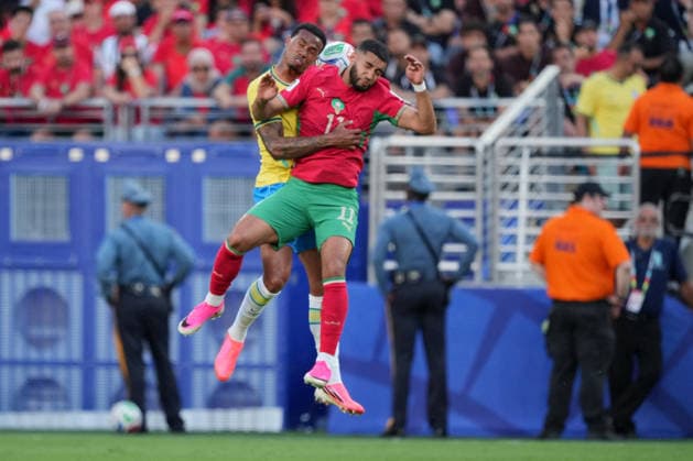 SOCCER - FIFA World Cup, WM, Weltmeisterschaft, Fussball - Brazil vs. Morocco Photo by IPA ABACAPRESS.COM85666482 - Ismael Saibari of Morocco in action during the Brazil vs. Morocco match at the FIFA World Cup in New York, USA, on June 13, 2026 New York  Copyright: xIPAxSport ABACAx