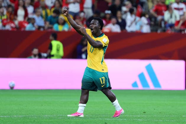 Nestory Irankunda celebrates scoring a goal during the FIFA World Cup, WM, Weltmeisterschaft, Fussball 2026 match between Australia and Turkey at BC Place, Vancouver, Canada on 13 June 2026. Copyright: xPeterxDovganx 45060035