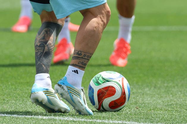 Argentina s forward Lionel Messi takes part in a training session during the 2026 FIFA World Cup, WM, Weltmeisterschaft, Fussball football tournament at Sporting KC Training Centre in Kansas City on June 13, 2026. ¨(Photo by Alejandro PAGNI PHOTOxPHOTO) KANSAS CITY UNITED STATES