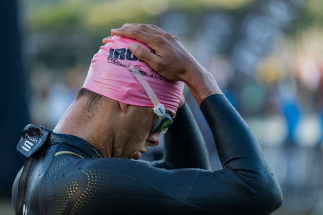 TRIATHLON - Ironman Austria 2026 KLAGENFURT,AUSTRIA,14.JUN.26 - TRIATHLON - Ironman Kaernten-Klagenfurt. Image shows an athlete during warm-up.  GEPAxpictures xMatthiasxTrinkl