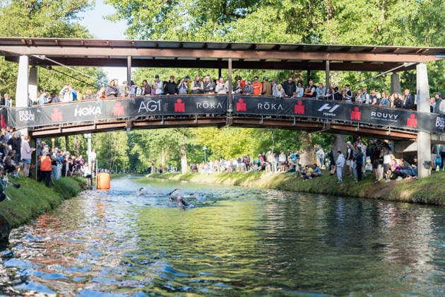 TRIATHLON - Ironman Austria 2026 KLAGENFURT,AUSTRIA,14.JUN.26 - TRIATHLON - Ironman Kaernten-Klagenfurt. Image shows specators and the leaders.  GEPAxpictures xMatthiasxTrinkl