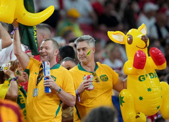 (260614) -- VANCOUVER, June 14, 2026 -- Fans of Australia are seen before the group D match between Australia and T¨¹rkiye at the 2026 FIFA World Cup, WM, Weltmeisterschaft, Fussball at BC Place Vancouver in Vancouver, Canada, June 13, 2026. ) (SP)CANADA-VANCOUVER-FOOTBALL-FIFA WORLD CUP-GROUP D-AUS VS TUR MengxYongmin 