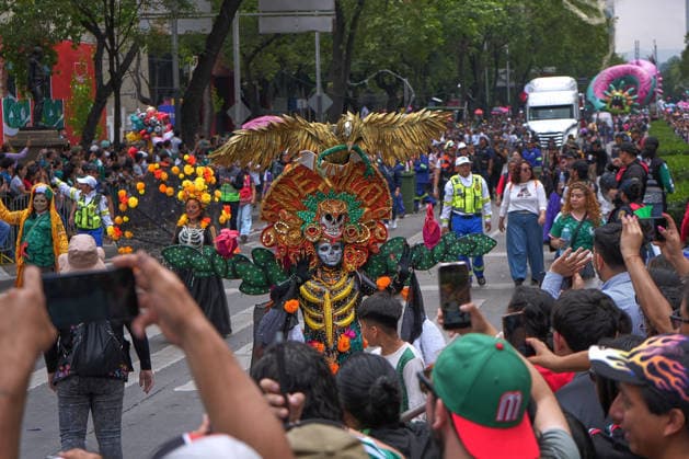 Mexico City shifts its focus to World Cup tourism MEXICO CITY, MEXICO - JUNE 13: Mexico City dresses up to welcome international tourism with a stunning, out-of-season Day of the Dead parade, serving as a vibrant prelude to a packed Fan Fest for the World Cup match between Brazil and Morocco, in Mexico City, Mexico on June 13, 2026. The traditional Mexican celebration held during the summer to coincide with the global football tournament, filled the city s main avenues with colorful floats, giant skulls, and thousands of costumed performers. Following the cultural display, massive crowds of local and foreign supporters flooded the designated Fan Fest areas. The fan zone reached full capacity as fans gathered to watch the clash between the South American and African squads on giant screens, blending Mexico s rich cultural heritage with the global passion for football. Luciano Gonzalez Anadolu Mexico City Mexico. Editorial use only. Please get in touch for any other usage.  Copyright: x2026xAnadoluxLucianoxGonzalezx