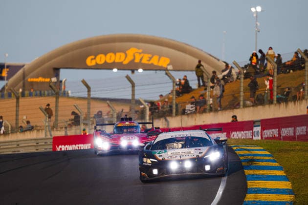 24 HEURES DU MANS 2026 - RACE - SUNDAY 74 BLATTNER Dustin (usa), PATRESE Lorenzo (ita), MARSCHALL Dennis (ger), Kessel Racing, Ferrari 296 LMGT3 74, LM GT3, action during the 24 Hours of Le Mans 2026, 3rd round of the 2026 FIA World Endurance Championship, on June 14, 2026 on the Circuit des 24 Heures du Mans in Le Mans, France - Le MansFrance  Copyright: xCLEMENTxLUCKx