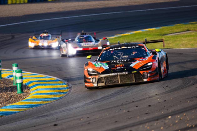 24 HEURES DU MANS 2026 - RACE - SUNDAY 58 WEST Alexander (swe), GEHRSITZ Finn (ger), GOETHE Benjamin (dnk), Garage 59, McLaren 720S LMGT3 Evo 58, LM GT3, action during the 24 Hours of Le Mans 2026, 3rd round of the 2026 FIA World Endurance Championship, on June 14, 2026 on the Circuit des 24 Heures du Mans in Le Mans, France - Le MansFrance  Copyright: xCLEMENTxLUCKx
