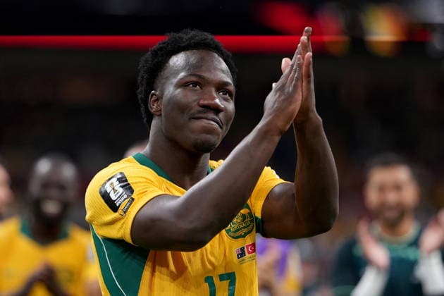 June 14, 2026, Vancouver, Bc, CANADA: Australia s Nestory Irankunda (17) salutes the crowd following the team s 2-0 victory over Turkey in group D World Cup soccer action, in Vancouver, Saturday, June 13, 2026. AUSTRALIA V. TURKEY  - ZUMAc35_ 20260614_zaf_c35_003 Copyright: xEthanxCairnsx