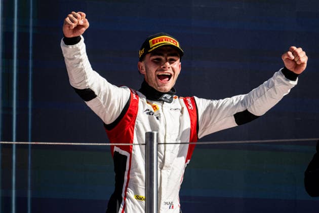 AUTO - FORMULA 3 2026 - BARCELONA NAEL ThÃ ophile (fra), Campos Racing, Dallara F3 2025, action podium during the 3rd round of the 2026 FIA Formula 3 Championship from June 12 to 14, 2026 on the Circuit de Barcelona-Catalunya, in Montmelo, Spain - MontmeloSpain  Copyright: xALBERTOxVIMERCATIx