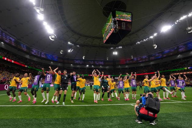 June 13, 2026, Vancouver, Bc, CANADA: Australia players salute the crowd following the team s 2-0 victory over Turkey in group D World Cup soccer action, in Vancouver, Saturday, June 13, 2026. AUSTRALIA V. TURKEY  - ZUMAc35_ 20260613_zaf_c35_282 Copyright: xEthanxCairnsx