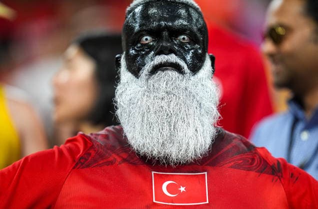 Australia v Turkiye - FIFA World Cup, WM, Weltmeisterschaft, Fussball 2026 - Group D VANCOUVER, CANADA - JUNE 13: Turkish fans show their supports during the 2026 FIFA World Cup First Stage Group D match between Australia and Turkiye at BC Place Stadium in Vancouver, Canada on June 13, 2026. Ercin Erturk Anadolu Vancouver Canada. Editorial use only. Please get in touch for any other usage.  Copyright: x2026xAnadoluxErcinxErturkx