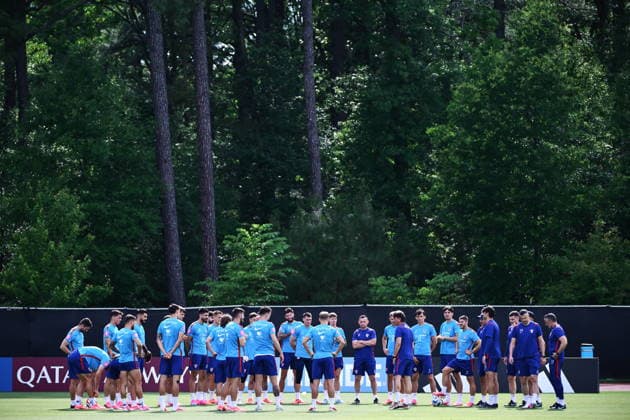 Alexandria, USA, 130626. Croatian players during the training of the Croatian football national team, Nationalteam in the base camp at Episcopal Highschool during the FIFA World Cup, WM, Weltmeisterschaft, Fussball Photo: Boris Kovacev CROPIX Copyright: xxBorisxKovacevx xCROPIXx trening_hrvatska4-130626