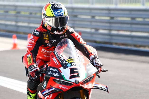 IPA85671166 - 5 Yari Montella (ITA) Ducati Panigale V4R, Barni Spark Racing Team during the FIM Superbike World Championship, WM, Weltmeisterschaft Pirelli Emilia Romagna Round at the Misano World Circuit Marco Simoncelli, Misano Adriatico, Italy on June 14, 2026 during the Pirelli Emilia Romagna Round, World Superbike (SBK) race in Italy, Italy, June 14, 2026  Copyright: xValerioxOrigo IPAxSportx xx 85671166