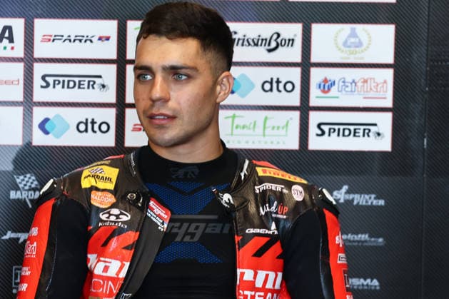 IPA85671176 - 5 Yari Montella (ITA) Ducati Panigale V4R, Barni Spark Racing Team during the FIM Superbike World Championship, WM, Weltmeisterschaft Pirelli Emilia Romagna Round at the Misano World Circuit Marco Simoncelli, Misano Adriatico, Italy on June 14, 2026 during the Pirelli Emilia Romagna Round, World Superbike (SBK) race in Italy, Italy, June 14, 2026  Copyright: xValerioxOrigo IPAxSportx xx 85671176