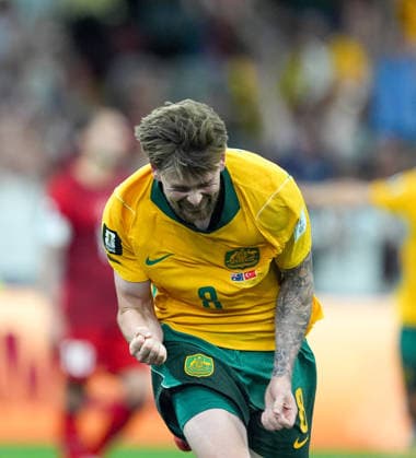 Australia v Turkiye - FIFA World Cup, WM, Weltmeisterschaft, Fussball 2026 - Group D VANCOUVER, CANADA - JUNE 13: Connor Metcalfe (8) of Australia celebrates after scoring a goal during the 2026 FIFA World Cup First Stage Group D match between Australia and Turkiye at BC Place Stadium in Vancouver, Canada on June 13, 2026. Ercin Erturk Anadolu Vancouver Canada. Editorial use only. Please get in touch for any other usage.  Copyright: x2026xAnadoluxErcinxErturkx