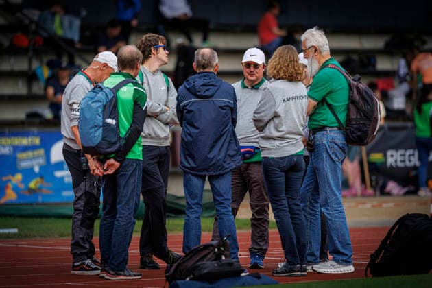 Nordrhein Meisterschaften 2026; Mönchengladbach, 14.06.2026 Kampfrichterbesprechung; Nordrhein Meisterschaften 2026 am 14.06.2026 im Grenzlandstadion, Mönchengladbach (Nordrhein-Westfalen).