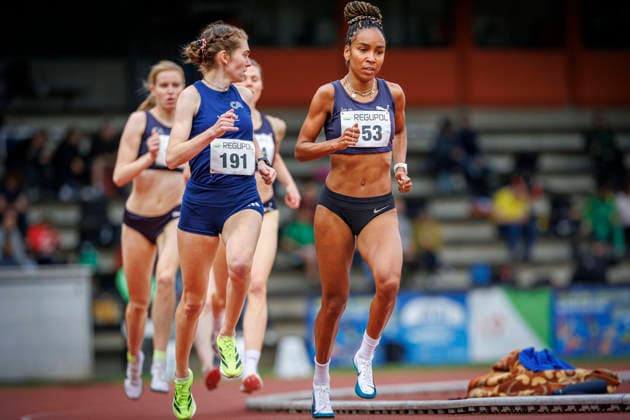 Nordrhein Meisterschaften 2026; Mönchengladbach, 14.06.2026 Vera Petrykowski (Cologne Athletics) und Natalie Füllgraf (Cologne Athletics); Nordrhein Meisterschaften 2026 am 14.06.2026 im Grenzlandstadion, Mönchengladbach (Nordrhein-Westfalen).