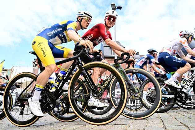 Muur Classic Geraardsbergen 2026 Cycling Race GERAARDSBERGEN, BELGIUM - JUNE 14 : Vandenstorme Dylan (BEL) of Team Flanders - Baloise, Berckmoes Jenno (BEL) of Lotto - Intermarche during the 4th edition of Muur Classic Geraardsbergen an UCI Class 1.1 one day cycling road race for Men Elite of km with start in Geraardsbergen and finish in Geraardsbergen on June 14, 2026 in Geraardsbergen, Belgium, 14 06 2026 Geraardsbergen Belgium  Copyright: xPeterxDexVoechtx