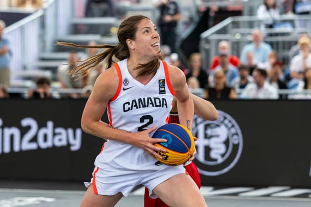 BASKETBALL - FIBA 3x3 World Tour VIENNA,AUSTRIA,14.JUN.26 - BASKETBALL - FIBA 3x3 World Tour. Image shows Katherine Plouffe (CAN).  GEPAxpictures xPhilippxBrem