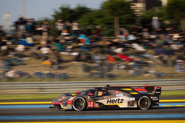 24 HEURES DU MANS 2026 - RACE - SUNDAY 12 DELETRAZ Louis (swi), STEVENS Will (gbr), NATO Norman (fra), Cadillac Hertz Team Jota, Cadillac V-Series.R 12, Hypercar, action, during the 24 Hours of Le Mans 2026, 3rd round of the 2026 FIA World Endurance Championship, on June 14, 2026 on the Circuit des 24 Heures du Mans in Le Mans, France - Le MansFrance  Copyright: xFREDERICxLExFLOCxHx