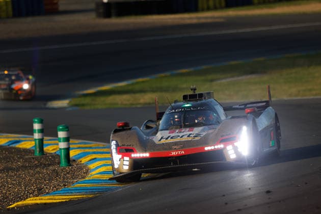 24 HEURES DU MANS 2026 - RACE - SUNDAY 12 DELETRAZ Louis (swi), STEVENS Will (gbr), NATO Norman (fra), Cadillac Hertz Team Jota, Cadillac V-Series.R 12, Hypercar, action, during the 24 Hours of Le Mans 2026, 3rd round of the 2026 FIA World Endurance Championship, on June 14, 2026 on the Circuit des 24 Heures du Mans in Le Mans, France - Le MansFrance  Copyright: xFREDERICxLExFLOCxHx