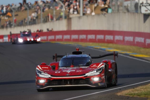 24 HEURES DU MANS 2026 - RACE - SUNDAY 07 CONWAY Mike (gbr), KOBAYASHI Kamui (jpn), DE VRIES Nyck (nld), Toyota Racing, Toyota TR010 Hybrid 07, Hypercar, action, during the 24 Hours of Le Mans 2026, 3rd round of the 2026 FIA World Endurance Championship, on June 14, 2026 on the Circuit des 24 Heures du Mans in Le Mans, France - Le MansFrance  Copyright: xFREDERICxLExFLOCxHx