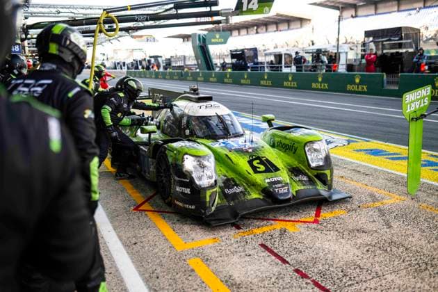 24 HEURES DU MANS 2026 - RACE - SUNDAY 14 LUTKE Tobias (can), BECHE Mathias (swi), ESTRE Kevin (fra), TDS Racing, Oreca 07 Gibson 14, LMP2 Pro-AM, pitlane, during the 24 Hours of Le Mans 2026, 3rd round of the 2026 FIA World Endurance Championship, on June 14, 2026 on the Circuit des 24 Heures du Mans in Le Mans, France - Le MansFrance  Copyright: xFabrizioxBoldonix