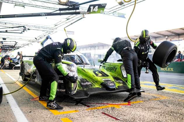 24 HEURES DU MANS 2026 - RACE - SUNDAY 14 LUTKE Tobias (can), BECHE Mathias (swi), ESTRE Kevin (fra), TDS Racing, Oreca 07 Gibson 14, LMP2 Pro-AM, pitlane, during the 24 Hours of Le Mans 2026, 3rd round of the 2026 FIA World Endurance Championship, on June 14, 2026 on the Circuit des 24 Heures du Mans in Le Mans, France - Le MansFrance  Copyright: xFabrizioxBoldonix