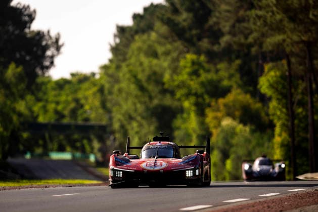 24 HEURES DU MANS 2026 - RACE - SUNDAY 51 PIER GUIDI Alessandro (ita), CALADO James (gbr), GIOVINAZZI Antonio (ita), Ferrari AF Corse, Ferrari 499P 51, Hypercar, action during the 24 Hours of Le Mans 2026, 3rd round of the 2026 FIA World Endurance Championship, on June 14, 2026 on the Circuit des 24 Heures du Mans in Le Mans, France - Le MansFrance  Copyright: xFabrizioxBoldonix