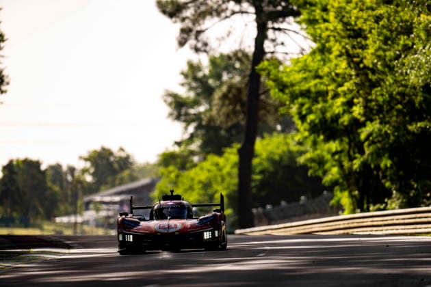 24 HEURES DU MANS 2026 - RACE - SUNDAY 51 PIER GUIDI Alessandro (ita), CALADO James (gbr), GIOVINAZZI Antonio (ita), Ferrari AF Corse, Ferrari 499P 51, Hypercar, action during the 24 Hours of Le Mans 2026, 3rd round of the 2026 FIA World Endurance Championship, on June 14, 2026 on the Circuit des 24 Heures du Mans in Le Mans, France - Le MansFrance  Copyright: xFabrizioxBoldonix