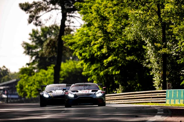 24 HEURES DU MANS 2026 - RACE - SUNDAY 59 MATEU ClÃ ment (fra), FOSSARD Marius (fra), HASSE CLOT Valentin (fra), Racing Spirit of Leman, Aston Martin Vantage AMR LMGT3 59, LM GT3, action during the 24 Hours of Le Mans 2026, 3rd round of the 2026 FIA World Endurance Championship, on June 14, 2026 on the Circuit des 24 Heures du Mans in Le Mans, France - Le MansFrance  Copyright: xFabrizioxBoldonix