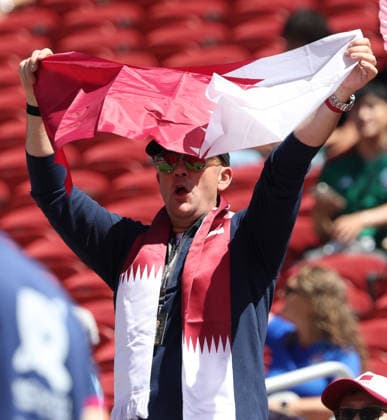 Qatar v Switzerland: Group B - FIFA World Cup, WM, Weltmeisterschaft, Fussball 2026 Qatar fans arrive ahead of the FIFA World Cup 2026 Group B match between Qatar and Switzerland at San Francisco Bay Area Stadium in Santa Clara, California, on June 13, 2026. San Jose Jordan  Copyright: xAmeenxAhmedx originalFilename:alameen-notitle260613_np3n4.jpg