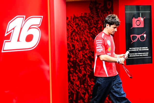 16 Charles Leclerc Of The Team Scuderia Ferrari Hp, Ferrari Sf-25,In Paddock During Fia Formula One World Championship, WM, Weltmeisterschaft GP di F1 di Barcellona-Catalogna 2026 14 Jun, Barcellona Spain (Photo by Luca Barsali DeFodi Images) -