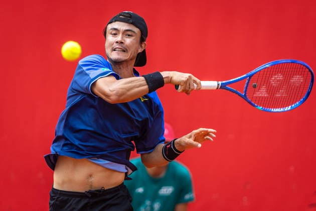 BRATISLAVA OPEN TENNIS ATP, Tennis Herren CHALLENGER Taro Daniel (Japan) during final of ATP Tennis Challenger tour 100 Bratislava Open match against Aleksandr Shevchenko (Kazakhstan). Tennis courts Slovan Bratislava, Bratislava, Slovakia, June 14, 2026. Photo by Branislav Racko Copyright: xx 080A4024
