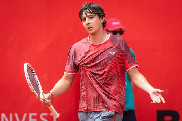 BRATISLAVA OPEN TENNIS ATP, Tennis Herren CHALLENGER Aleksandr Shevchenko (Kazakhstan) during final of ATP Tennis Challenger tour 100 Bratislava Open match against Taro Daniel (Japan). Tennis courts Slovan Bratislava, Bratislava, Slovakia, June 14, 2026. Photo by Branislav Racko Copyright: xx 080A4080