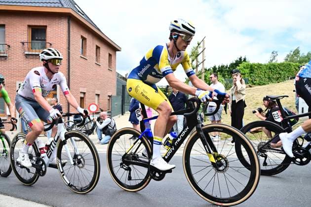 Muur Classic Geraardsbergen 2026 Cycling Race GERAARDSBERGEN, BELGIUM - JUNE 14 : Vercouillie Victor (BEL) of Team Flanders - Baloise, Melotte Matteo (BEL) of Color Code - Alu Center during the 4th edition of Muur Classic Geraardsbergen an UCI Class 1.1 one day cycling road race for Men Elite of km with start in Geraardsbergen and finish in Geraardsbergen on June 14, 2026 in Geraardsbergen, Belgium, 14 06 2026 Geraardsbergen Belgium  Copyright: xPeterxDexVoechtx