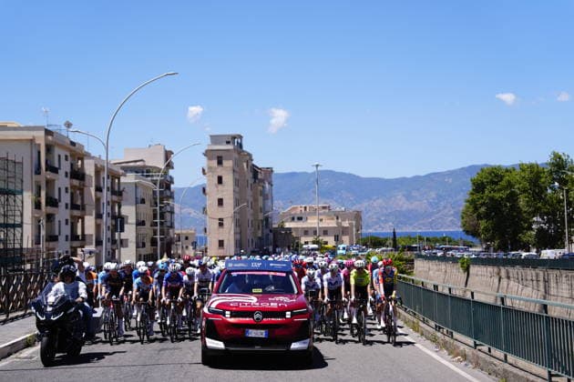 Gestures as he awaits the start during Stage 1 of the Giro Next Generation from Reggio Calabria to Vibo Valentia Italy, Saturday June 14, 2026(Photo Fabio Ferrari LaPresse)  Copyright: xFabioxFerrarix LaPressex
