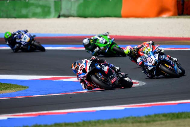 June 14, 2026, Misano Adriatico, Rimini, Italy: Michael VAN DER MARK (NED) riding for ROKiT BMW Motorrad WorldSBK Team at turn 5 during the Superpole Race of 2026 WorldSBK Pirelli Emilia Romagna round 7 at the Misano World Circuit in Misano Adriatico (Rimini, Italy)..Credit: ZUMA Press Motorsports 2026: WorldSBK Misano: SPRINT RACE  - ZUMAr158 20260614_aap_r158_012 Copyright: xRiccardoxRighettix